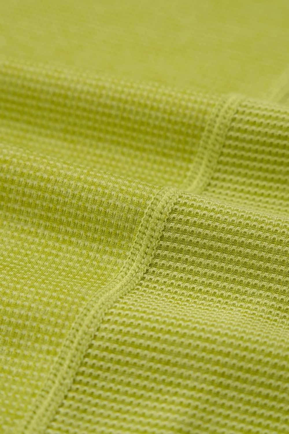 Reflective COOLMAX T-Shirt in Green - fabric texture close-up