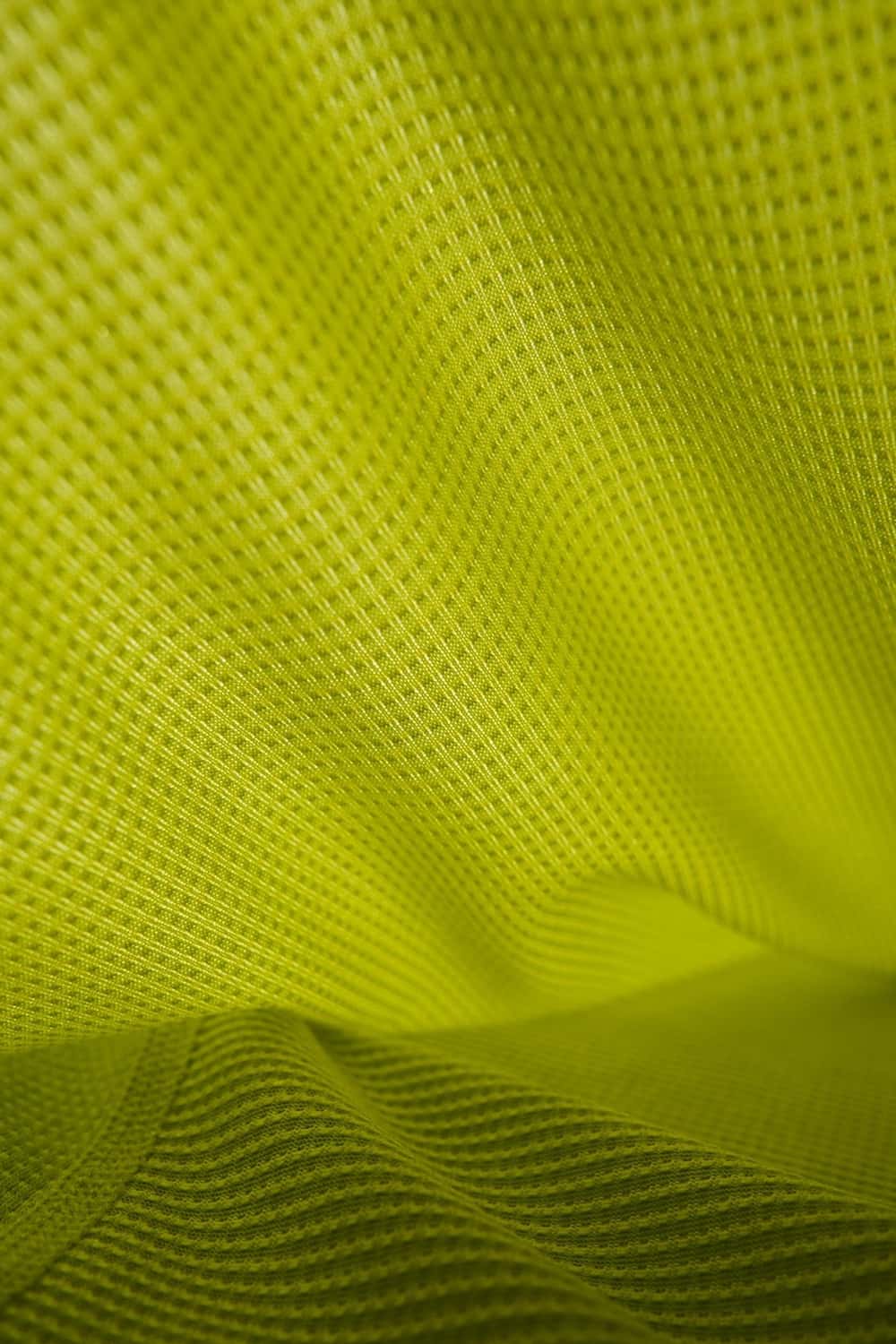 Reflective COOLMAX T-Shirt in Green - fabric texture close-up