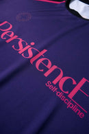 Breathable Panelled Graphic Sports T-Shirt in Black - fabric texture close-up