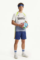 Quick-Drying 88 Graphic Sports T-Shirt in Grayish Blue - full-length front modeled view