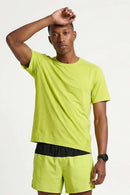 COOLMAX Cool-Touch T-Shirt in Green - front modeled close-up