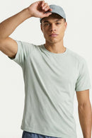 COOLMAX Cool-Touch T-Shirt in Light Green - front modeled close-up