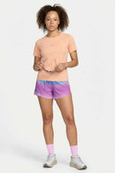 Women's Quick-Drying Fitted T-Shirt in Pink - full-length front modeled view