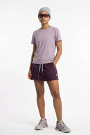 Quick-Dry Layered A-Line Skort in Rose Purple - full-length front modeled view