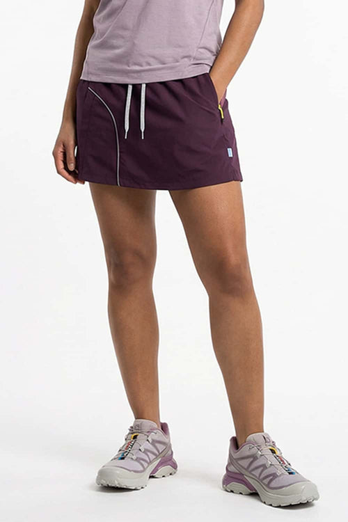Quick-Dry Layered A-Line Skort in Rose Purple - front modeled view
