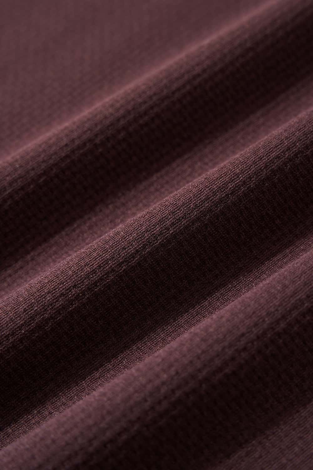 Sun-Protective Noble Run Club T-Shirt in Reddish Brown - fabric texture close-up