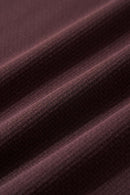 Sun-Protective Noble Run Club T-Shirt in Reddish Brown - fabric texture close-up