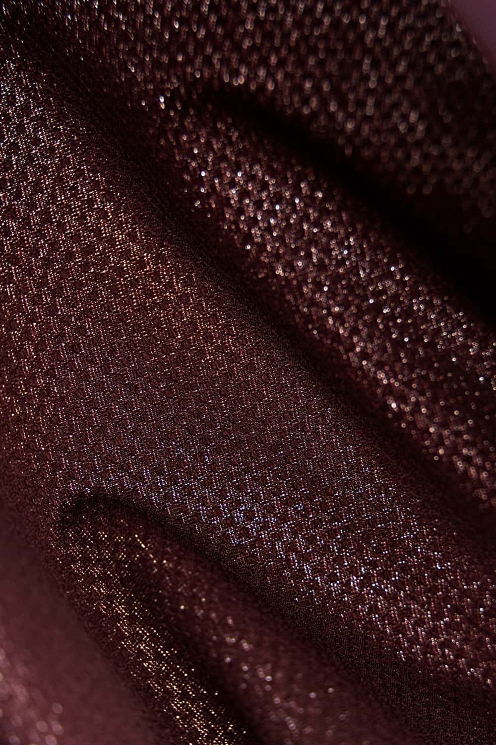 Sun-Protective Noble Run Club T-Shirt in Reddish Brown - fabric texture close-up