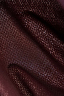 Sun-Protective Noble Run Club T-Shirt in Reddish Brown - fabric texture close-up