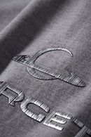 Quick-Drying Curved-Panel T-Shirt in Gray - graphic detail
