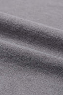 Quick-Drying Curved-Panel T-Shirt in Gray - fabric texture close-up