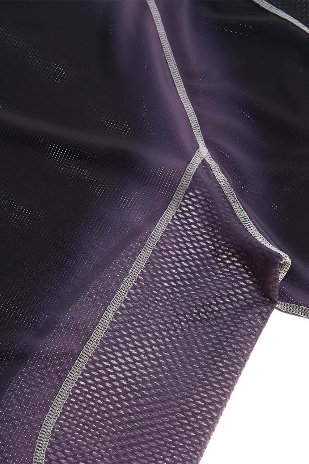 Morning Run Mesh-Panel Long-Sleeve T-Shirt in Black - decorative detail