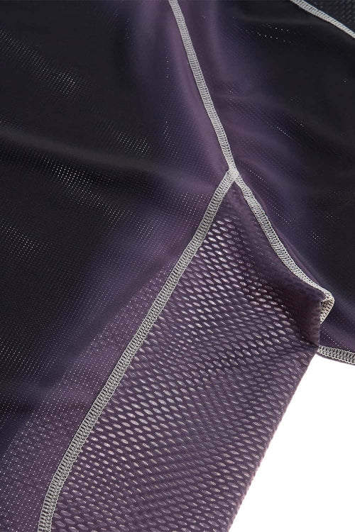 Morning Run Mesh-Panel Long-Sleeve T-Shirt in Black - decorative detail