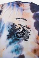 Breathable High-Stretch Yin-Yang Graphic T-Shirt in Grayish Blue - graphic detail