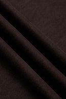 Curved-Leg Washed Cotton Pants in Coffee - fabric texture close-up