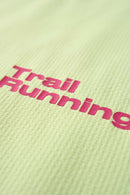 Trail-Running T-Shirt with Back Storage in Fluorescent Green - graphic detail