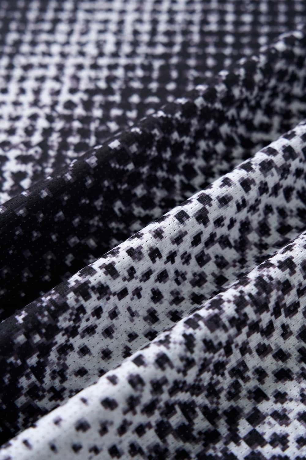 Breathable Stretch T-Shirt with Planet Graphics in Charcoal - fabric texture close-up