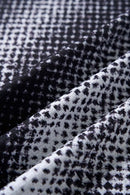 Breathable Stretch T-Shirt with Planet Graphics in Charcoal - fabric texture close-up