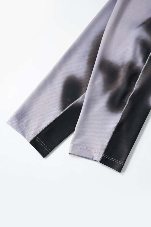 Quick-Drying Running Graphic Long-Sleeve T-Shirt in Charcoal - product detail close-up