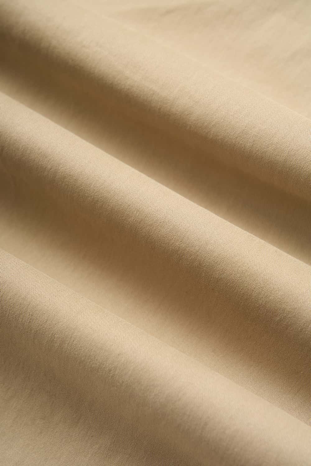 Drawstring Wide-Leg Cargo Trousers in Khaki - fabric texture close-up