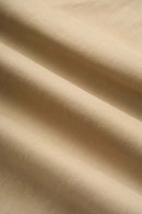 Drawstring Wide-Leg Cargo Trousers in Khaki - fabric texture close-up