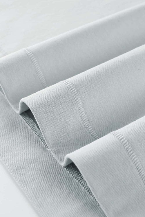 High-Stretch Loop-Trim Long-Sleeve T-Shirt in Grayish White - cuff detail