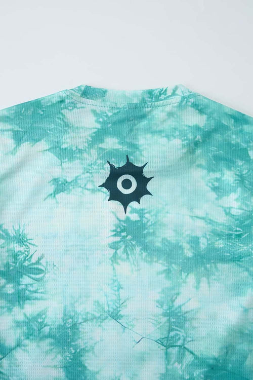 Moisture-Wicking Cloud Graphic Long-Sleeve T-Shirt in Middle Cyan - graphic detail