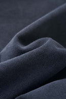 Distressed Floral Graphic Cotton T-Shirt in Dark Gray - fabric texture close-up