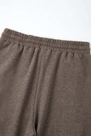 Heavyweight Wide-Leg Trousers in Coffee - product detail close-up