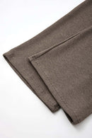 Heavyweight Wide-Leg Trousers in Coffee - leg opening detail