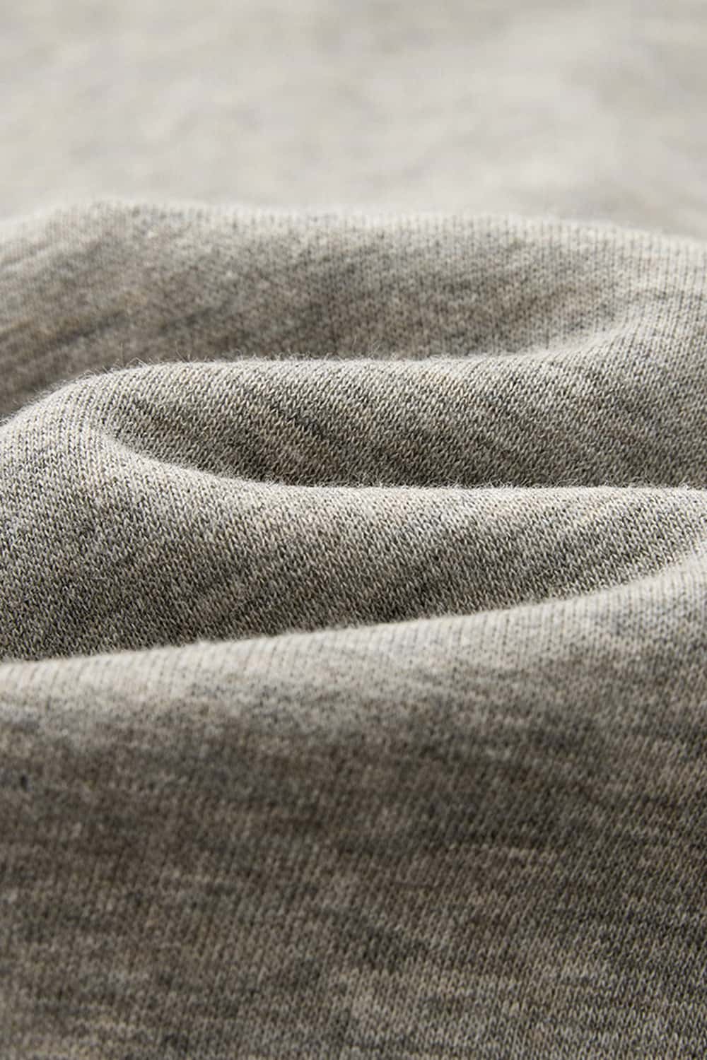 Heavyweight Long-Sleeve Polo Shirt in Oat Gray - cuff and hem detail