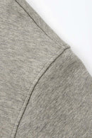Heavyweight Drop-Shoulder Sweatshirt in Oat Gray - product detail close-up
