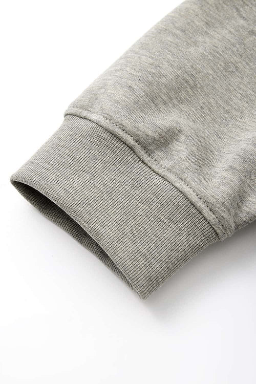 Heavyweight Drop-Shoulder Sweatshirt in Oat Gray - cuff detail