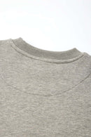 Heavyweight Drop-Shoulder Sweatshirt in Oat Gray - collar detail