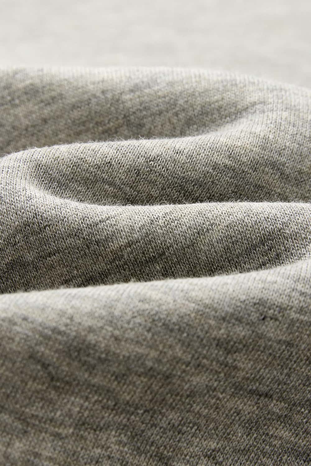 Heavyweight Drop-Shoulder Sweatshirt in Oat Gray - fabric texture close-up