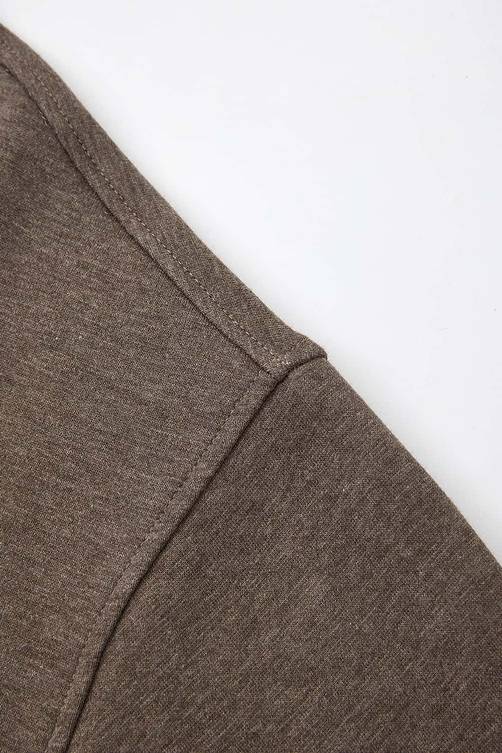 Relaxed Pullover Hoodie in Coffee - decorative detail