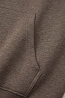 Relaxed Pullover Hoodie in Coffee - kangaroo pocket detail
