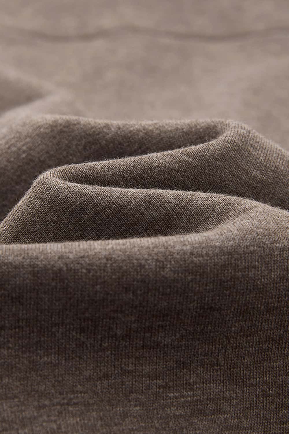 Relaxed Pullover Hoodie in Coffee - fabric texture close-up