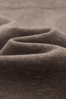Relaxed Pullover Hoodie in Coffee - fabric texture close-up