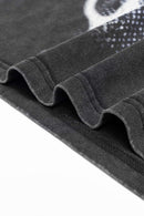 Heavyweight Sports-Graphic T-Shirt in Vintage Black - hem detail