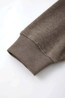Relaxed Two-Way Zip Hoodie in Coffee - cuff detail