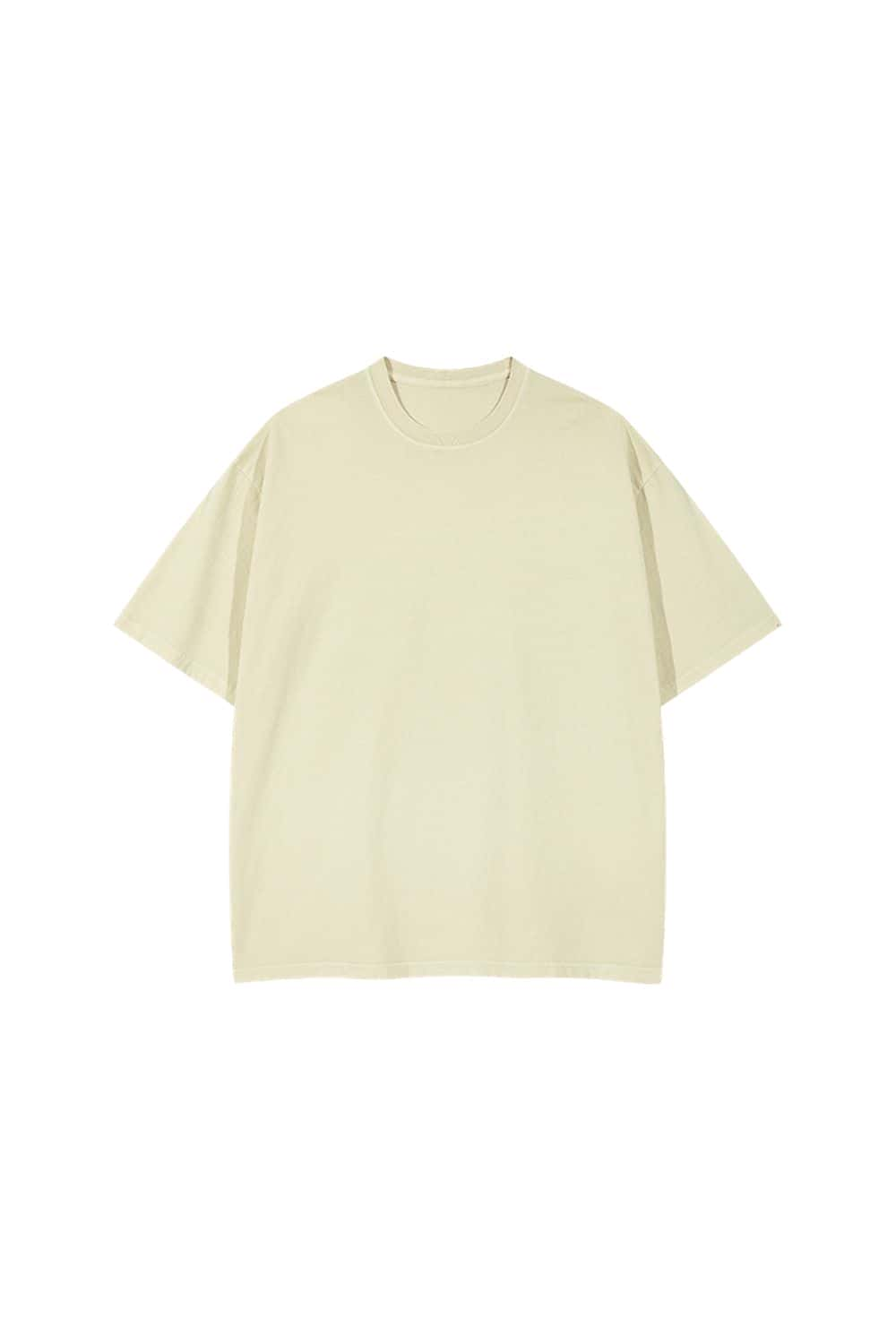 200G Heavyweight Washed Vintage Solid Color Short-Sleeve T-Shirt