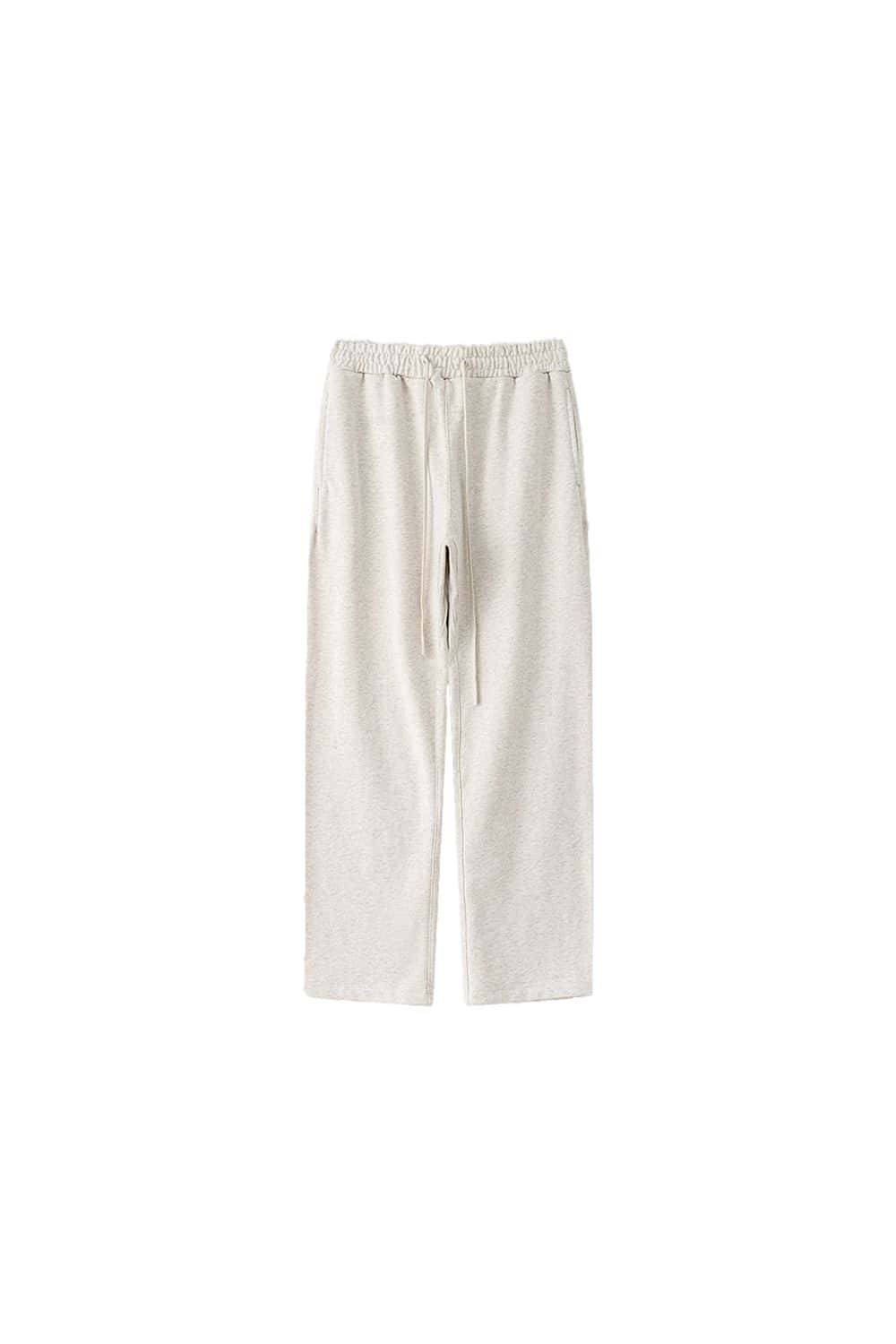 Heavyweight Loose-Fit Athletic Sweatpants in Pure White