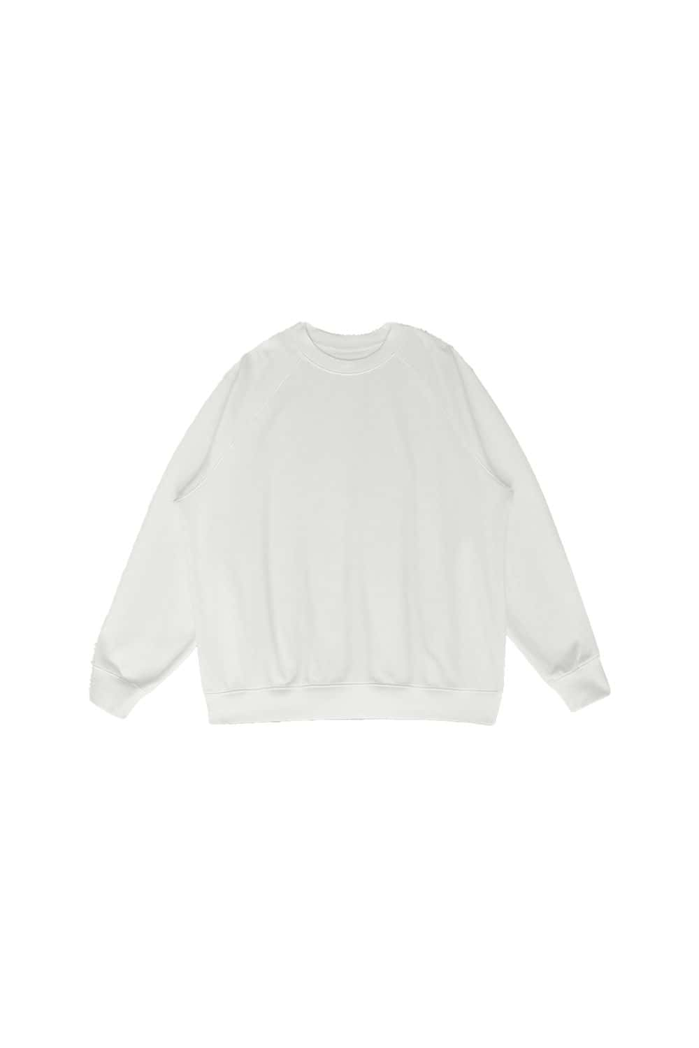 Solid Color Loose-Fit Raglan Sleeve Sweatshirt